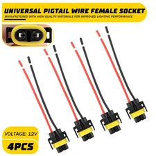 4x H11 H8 Headlight Fog Lights Extension Wiring Harness Socket Connector Adapter