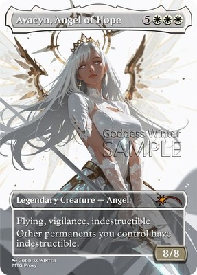 MTG - Avacyn, Angel of Hope - Fanart Borderless Style - EDH / Playtest