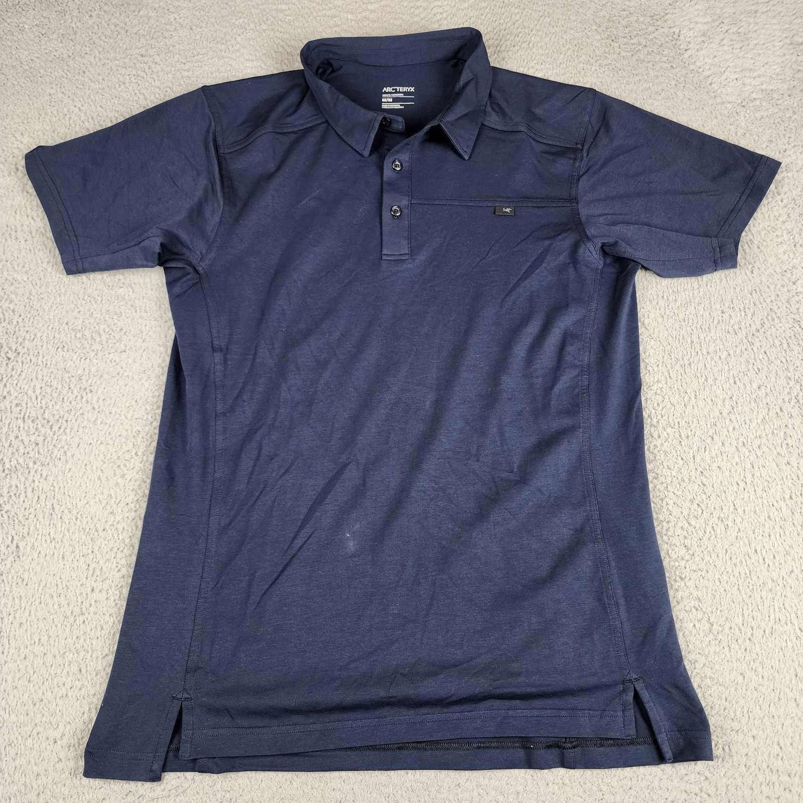 ARC'TERYX Arcteryx Camicia Uomo Blu Medio Golf Polo Manica Corta Outdoor Escursionismo