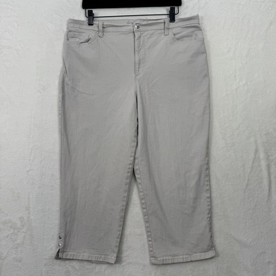 Gloria Vanderbilt Capri Pants Womens 14 Beige Amanda All-Around Slimming Effect