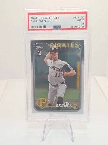 2024 Topps Update Paul Skenes Rookie Card RC PSA 9 #US100 - Pirates