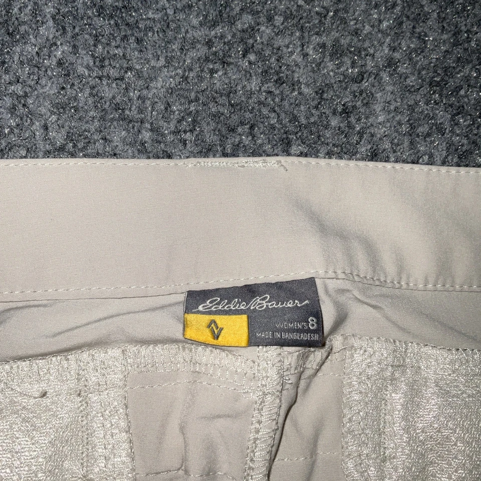 Eddie Bauer Pants Womens Size 8 Beige Lightweight Hiking Outdoors Travex - Image 3 of 4