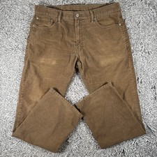 Levi 514 Corduroy Pants Men's Size 36/30 Brown Designer Cotton Workwear Preppy