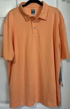 NWT Pro Tour Cool Play Mens XL Short Sleeve Golf Polo Papaya Color UV Protection