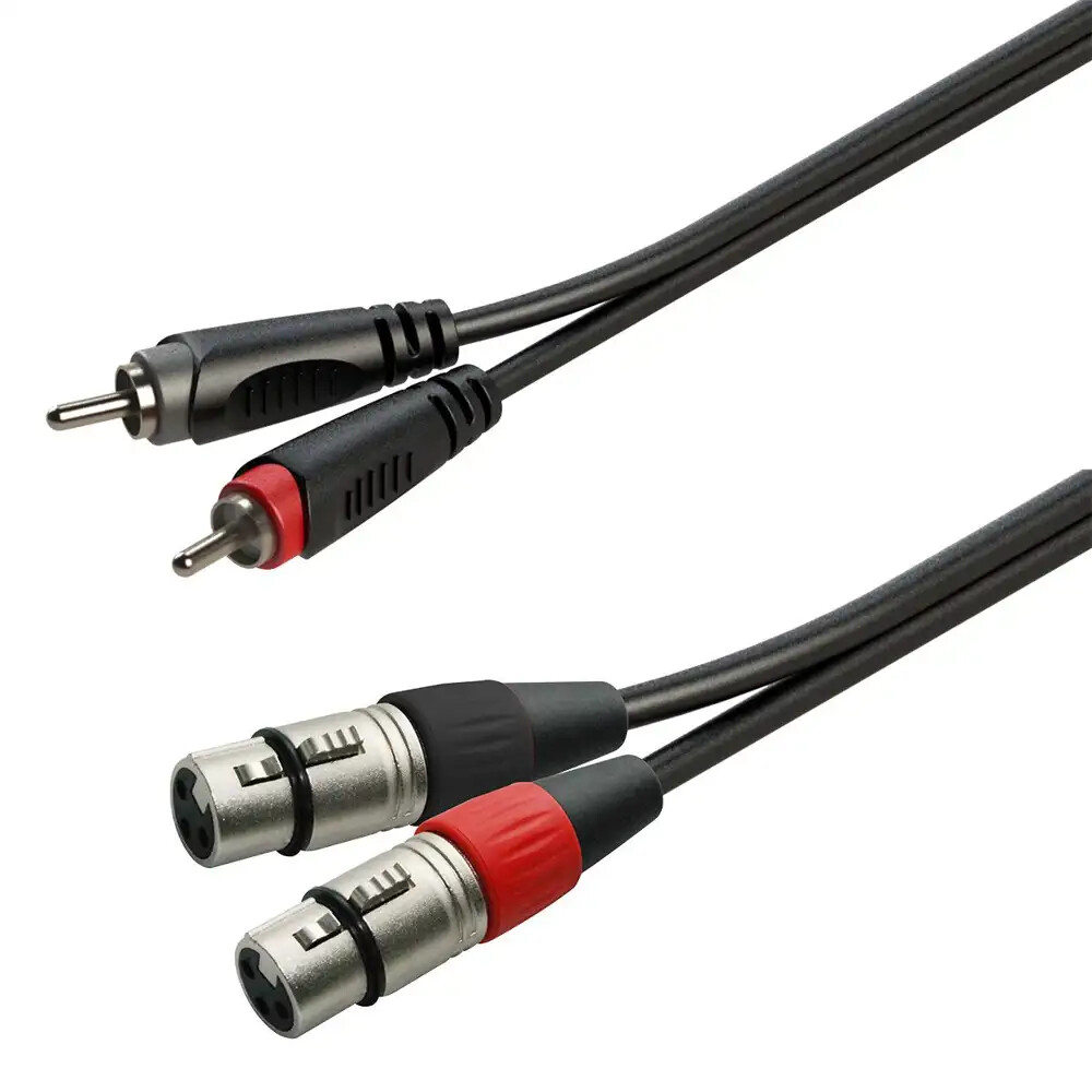 SOUNDSATION GL-2RCA2XF3 cavo adattatore da 3 m. con connettori 2x rca/M-2x xlr/F