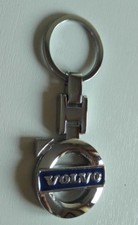 Portachiavi In Pelle PU Per Volvo - Accessorio Modello Con Logo Auto Per Chiavi XC60, XC90, V40, V60 (Beige Caldo)