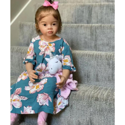 30inch Lifelike Reborn Baby Doll Artist Painted Toddler Girl Handmade Xmas Gift