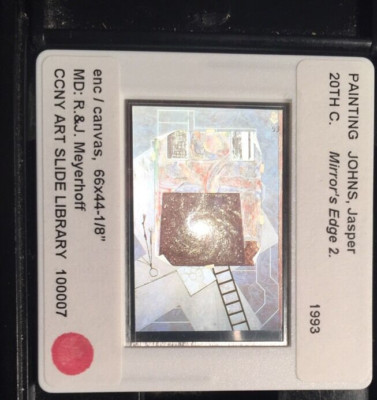 Jasper Johns ''Mirror's Edge 2'' 35mm Color Slide. Pop Art Neo-dadaist