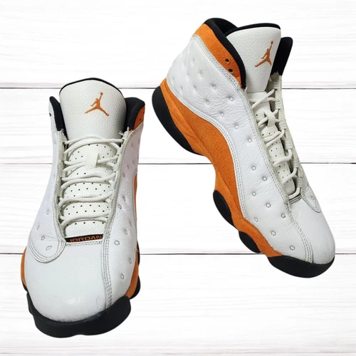 2021 Air Jordan 13 Retro White Starfish Black Sneakers 414571-108 Mens Size 10.5