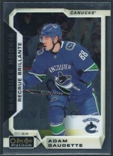 Adam Gaudette Marquee Rookie Card 193 2018-19 O-Pee-Chee Platinum Hockey. rookie card picture