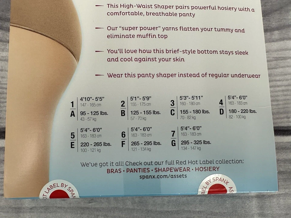 PANGUITA SPANX ASSES RED HOT LABEL SUPER CONTROL CINTURA ALTA MODELADORA TALLA 7 PEOREST Foto 4 de 4