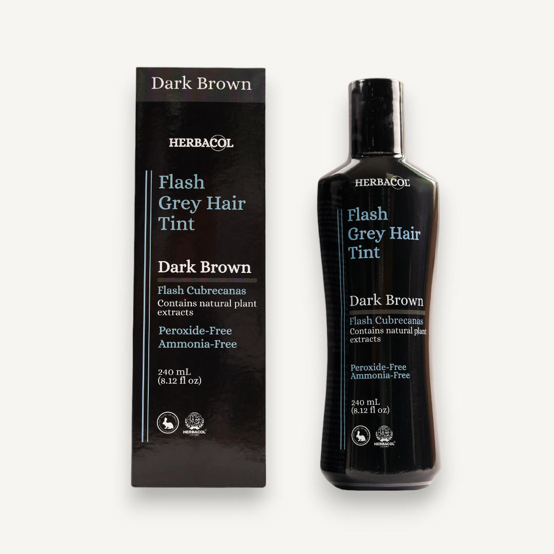 Herbacol "Flash" Gray Hair Cover, Root Touch Up, No Peroxide and No Ammonia 
