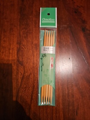 ChiaoGoo Premium Bamboo Knitting Needles US 7 (4.5mm) 6'' 5pc set Double pointed