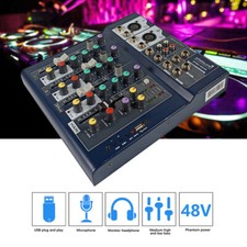 4CH USB Audio Party DJ Mixer With 2-Channel UHF Handheld Microphone For Bar KTV
