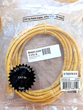 15 Ft Yellow CAT5e Patch Cord RJ45 Ethernet Cat5e Cable Router LAN Internet