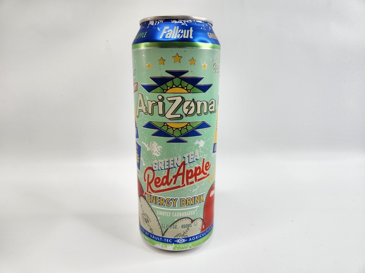 Arizona Fallout Green Tea Red Apple Energy Drink Vault-Tec 22oz