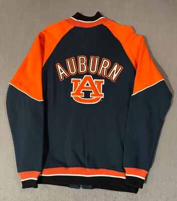 Auburn Tigers NCAA Vtg SEC Sports Zip Sweatshirt Jacket Sweater Shirt Coat -L