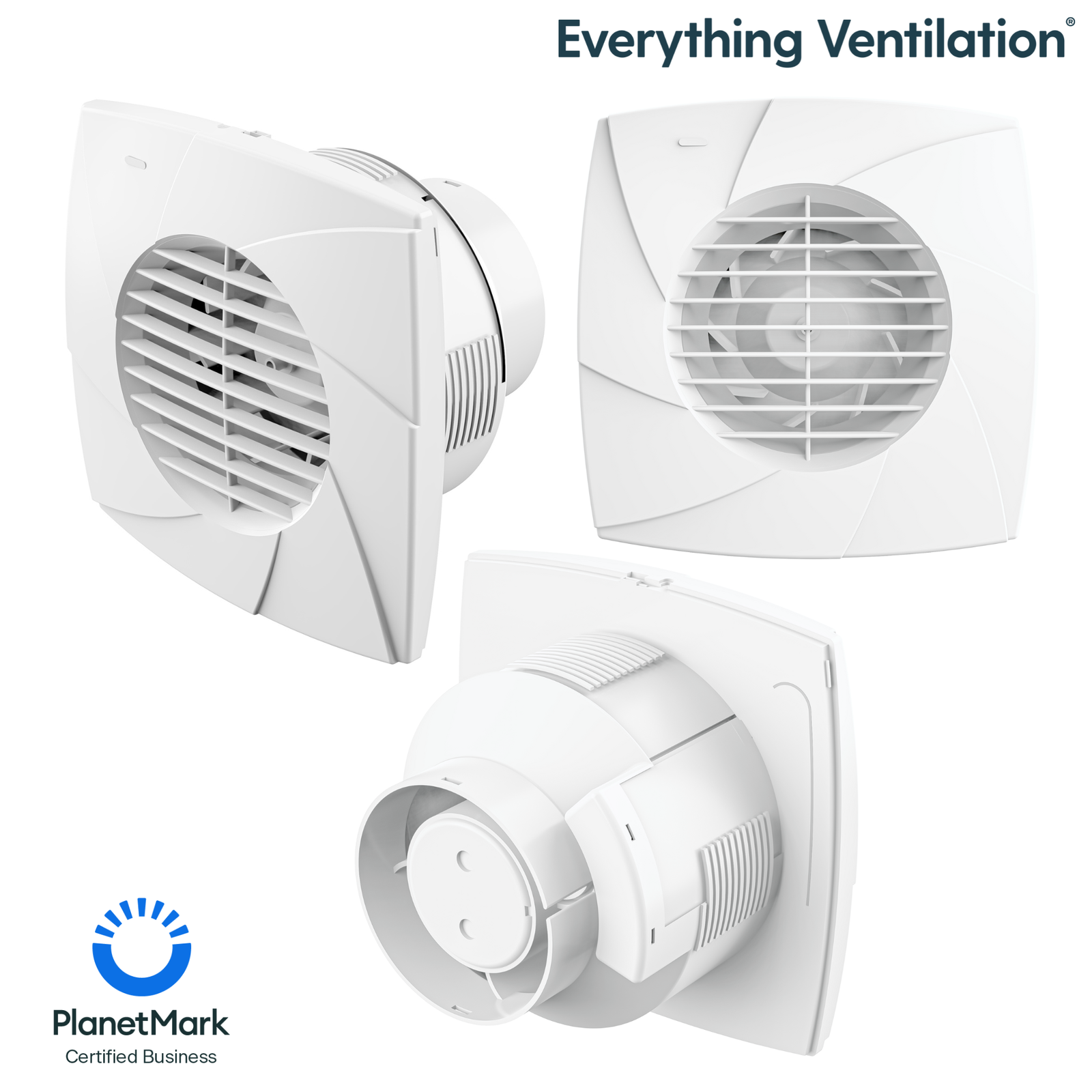 Bathroom Extractor Fan 100mm Backdraft Shutters Wall or Ceiling