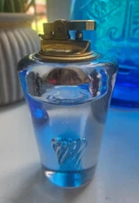 Vintage MCM Blenko Turquoise Air Twist 6826 lighter- extremely hard to find!