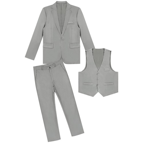 Mens Formal Suits 3-Piece Jacket Vest and Pants Tuxedo Business Suit Worksuit - Picture 7 of 24