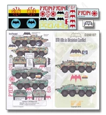 Echelon 1/35 BTR-80 in Ukrainian Conflict Bat Logos GRU Spetsnaz/Sparta Decals