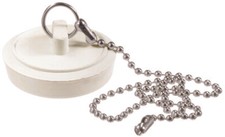 PLUMB PAK PP820-7 DUO FIT 1" TO 1 3/4" RUBBER SINK DRAIN STOPPER WITH CHAIN
