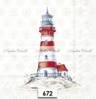 (672) TWO Paper LUNCHEON Decoupage Art Craft Napkins - LIGHTHOUSE BEACH OCEAN