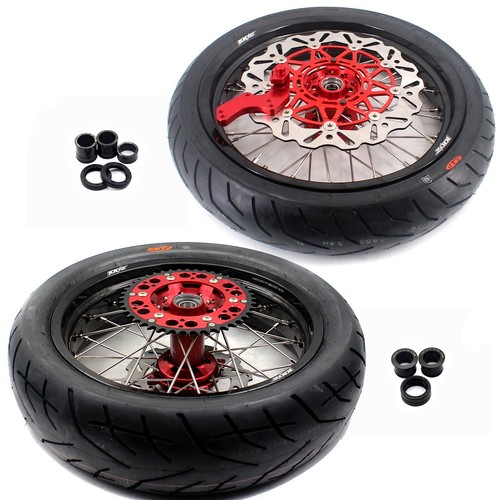 KKE 17'' Rims Fit Honda CRF250R 04-2013 CRF450R 02-12 Supermoto Wheels CST Tyres - Bild 2 von 13