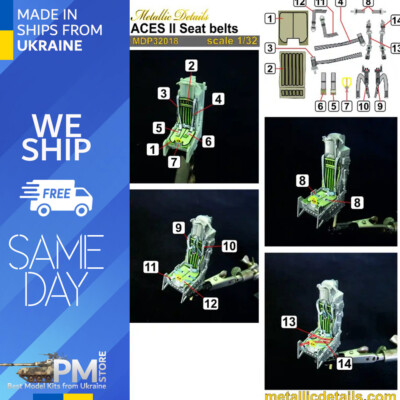 Metallic Details MDP32018 1/32 ACES II Seat belts