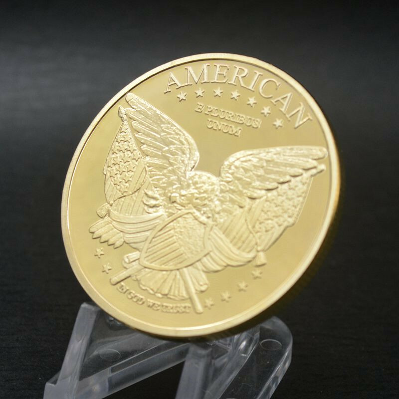 American Statue of Liberty Eagle Coin Gold Plated Commemorative