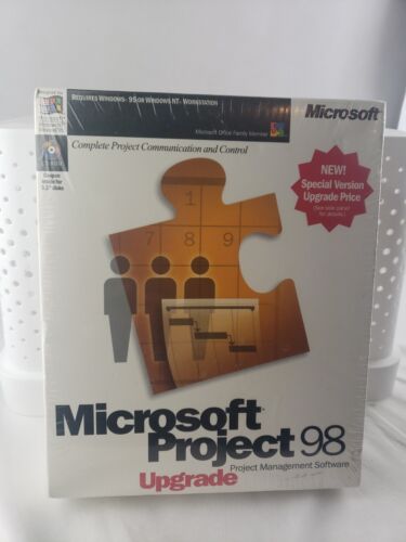 Microsoft Project 98 Upgrade -Projet Management Software New Sealed - Picture 1 of 4