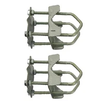 Shelley Clamp 2 pack, Two Masts up to 2", Antenna Pole Mount Bracket CB Ham TV