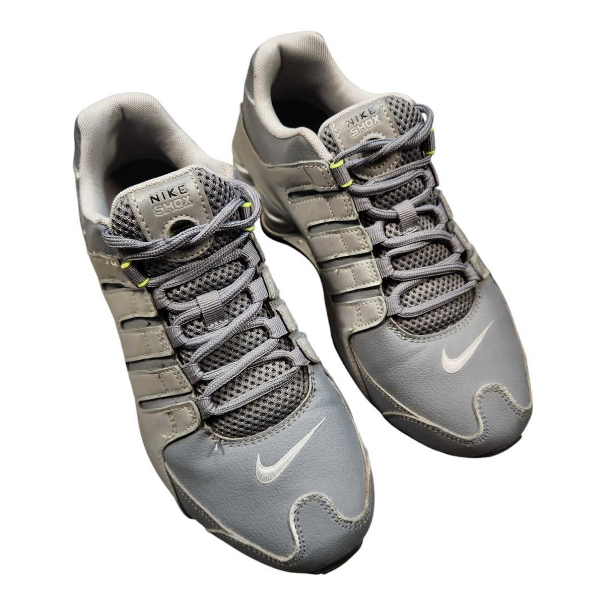 Nike Shox NZ Metallic Silver Grey Mens Running Shoes 501524-025 Size