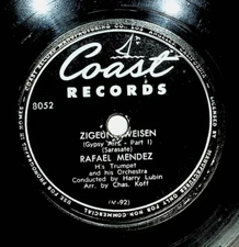 Rafael Mendez Zigeunerweisen Part I & Part II Coast 78 Record