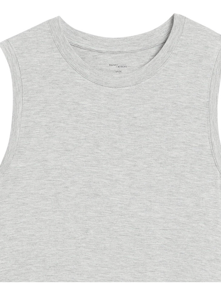 NWT Daily Ritual Women's Jersey Muscle Swing Dress Gray Size M Medium