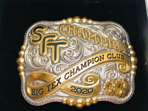 Gist SFT BIG TEX CHAMPION CLUB 2020 Belt Buckle 4.5”x3.5” - Picture 4 of 10