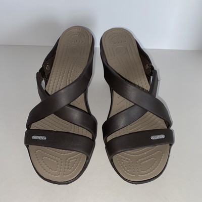 platform croc sandals