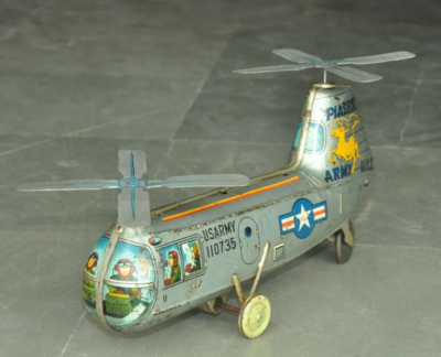 Vintage Wind Up ALPS R.F Mark Piasecki Army Mule Litho Helicopter