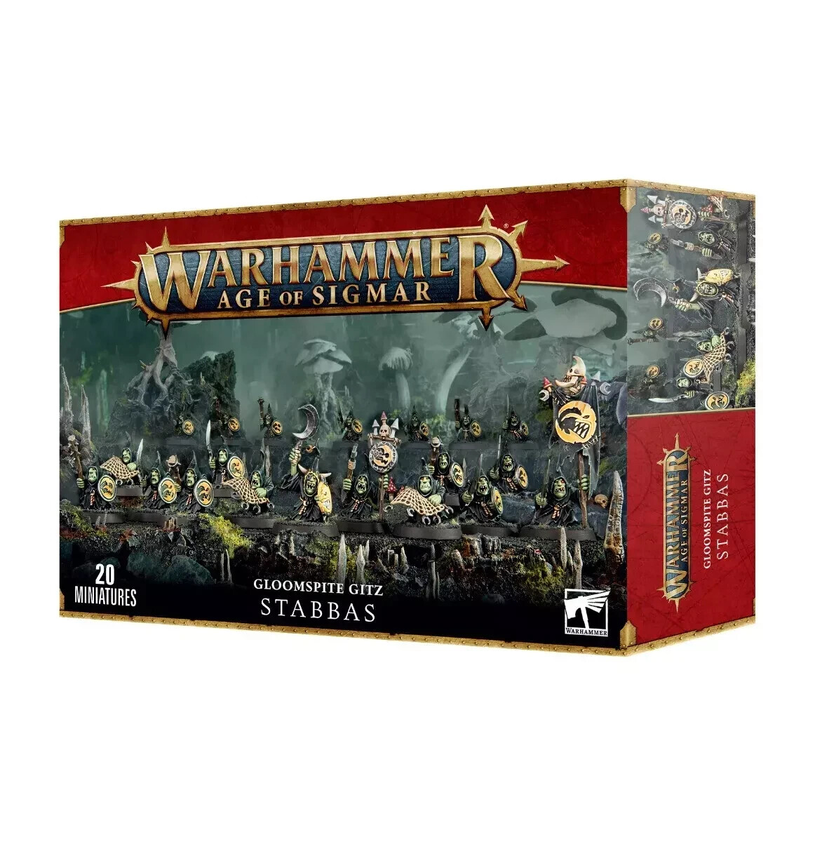 Figurine Games Workshop Warhammer AoS - Gloomspite Gitz Cavaliers de Snarlfang - beige/gris - TU