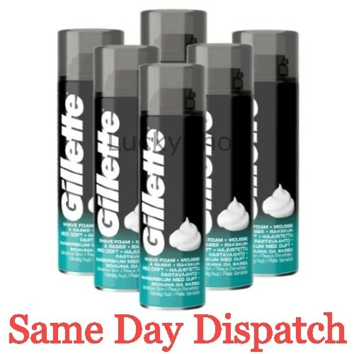 Gillette Classic Sensitive Skin Herren Rasierschaum oder Gel 200ml Original