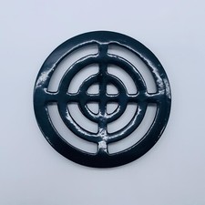 Drain Cover 6" (148mm) Dished Heavy Duty Metal & High Quality Black Round no40