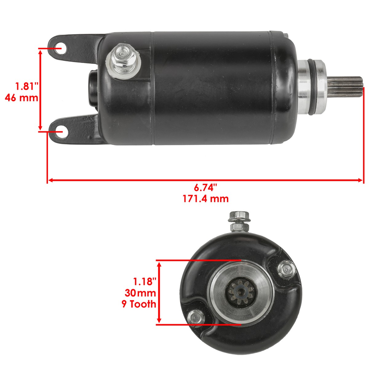 Starter and Relay Solenoid for Kawasaki for EX250J Ninja 250R 1988