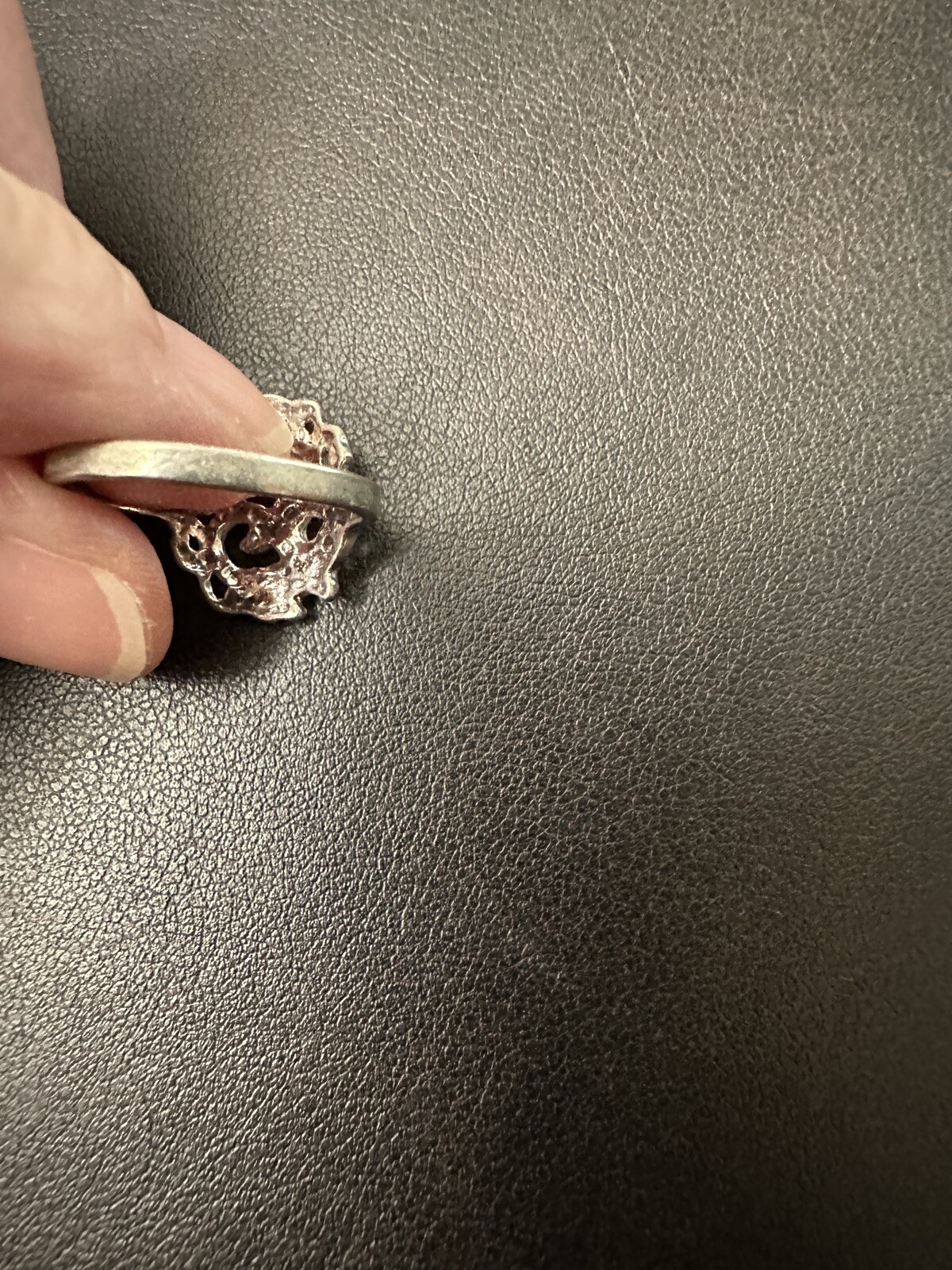 Vintage 925 Silver Monogram Ring - image 7