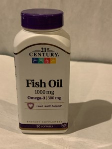 21st CENTURY~Fish Oil 1000mg~Omega-3 300mg~90 Softgels~EXP: 4/2022~SEALED  740985279854 | eBay