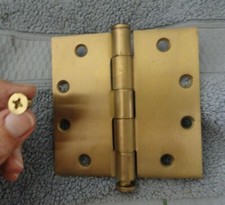 Hager Hinge BB1279 4.5X4.5 US4, New box of 3 with mounting hardware, Dull Brass