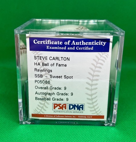 STEVE CARLTON AUTOGRAPH BASEBALL PSA/DNA AUTHENTIC GRADE 9 PHILLIES - Picture 2 of 2