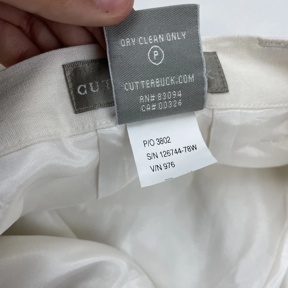 NWT Cutter & Buck Silk/Linen High Rise Pleated Shorts Las Vegas Country Club 6 - Image 4 of 4