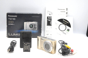 美品！Panasonic LUMIX TZ10 ゴールド Panasonic（パナソニック） 【中古】Panasonic LUMIX DMC-TZ10