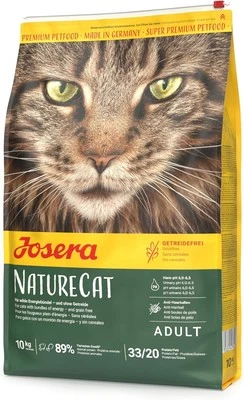 JOSERA NatureCat 10kg – Getreidefreies Katzenfutter mit Geflügel & Lachs