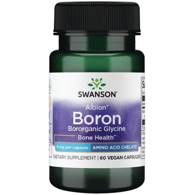 Albion Boron Bororganische Glycin 6 mg 60 vegane Kapseln Swanson Health Products
